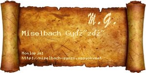 Miselbach Győző névjegykártya